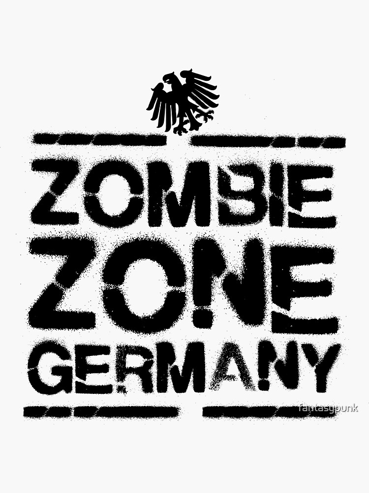 Thumbnail 3 of 3, Sticker, Zombie Zone Germany designed and sold by fantasypunk.