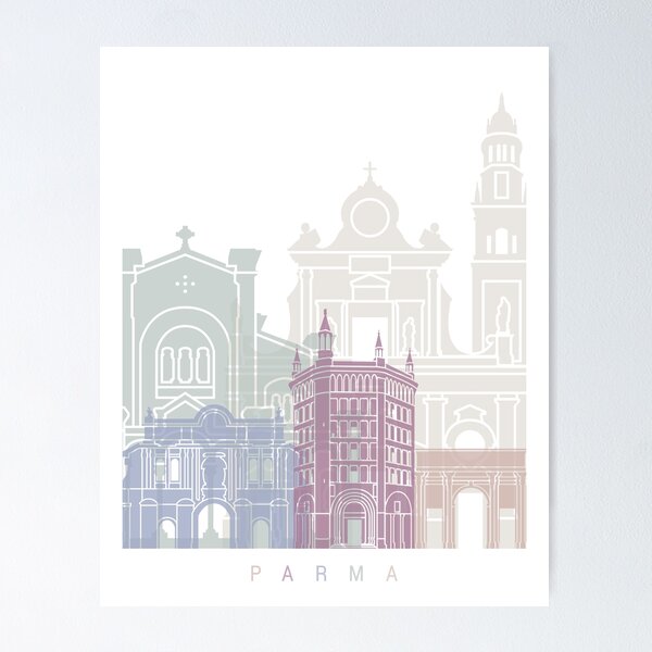 Item preview, PARMA SKYLINE POSTER PASTEL designed and sold by paulrommer.