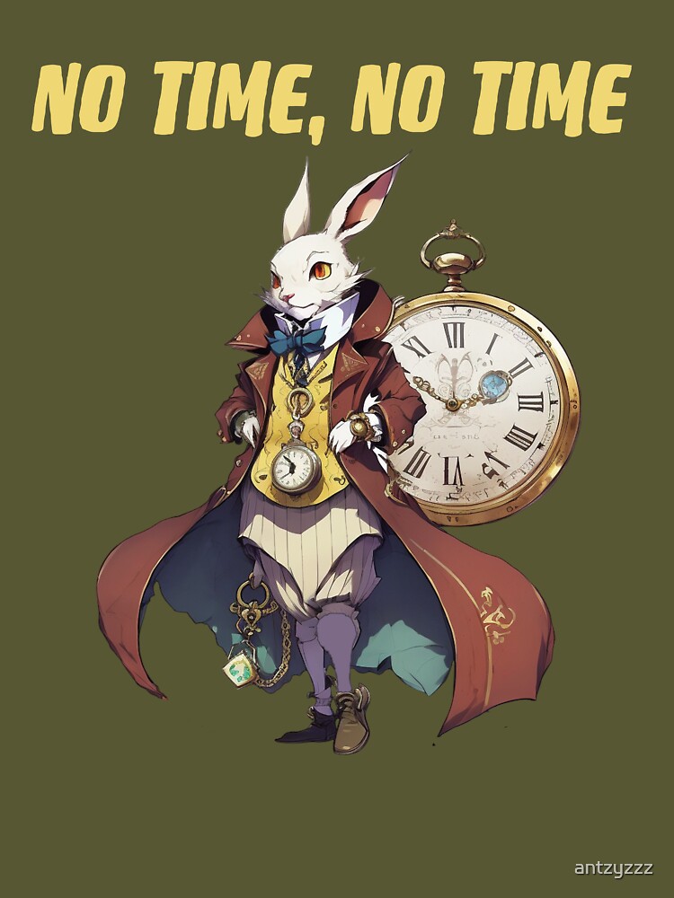 Alice In Wonderland White Rabbit Jumbo White Pocket Watch Clock Dont B