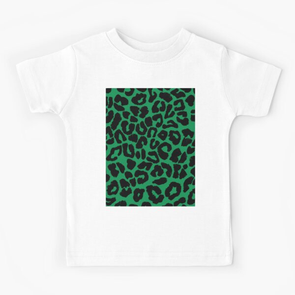 Watercolor Leopard Portrait on a Green Abstract Jungle Background