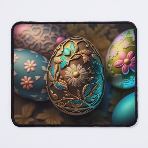 Artikelvorschau, Easter eggs with flowers pattern design, vintage colors and luminous light 11 entworfen und verkauft von jetaiart.