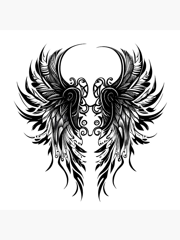 Wings Back Tattoo  Etsy