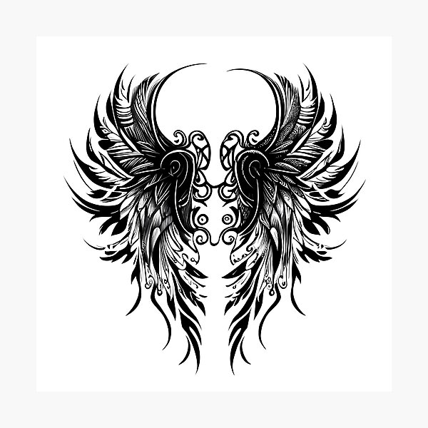 Item preview, Tribal Tattoo Wings designed and sold by ShadowAndSlate.