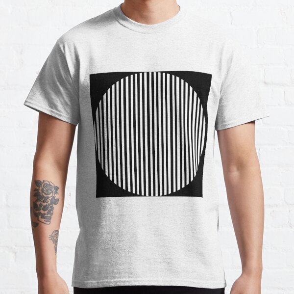 Black and white circles and stripes Classic T-Shirt
