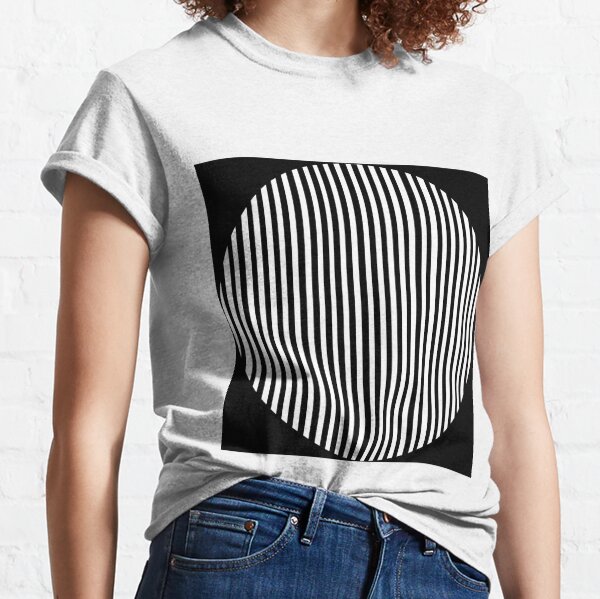 Black and white circles and stripes Classic T-Shirt