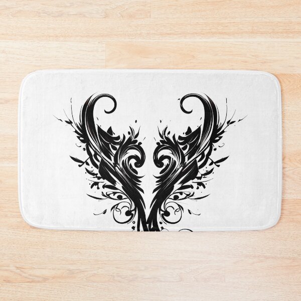 Item preview, Tribal Tattoo Wings in Heart Shape designed and sold by ShadowAndSlate.