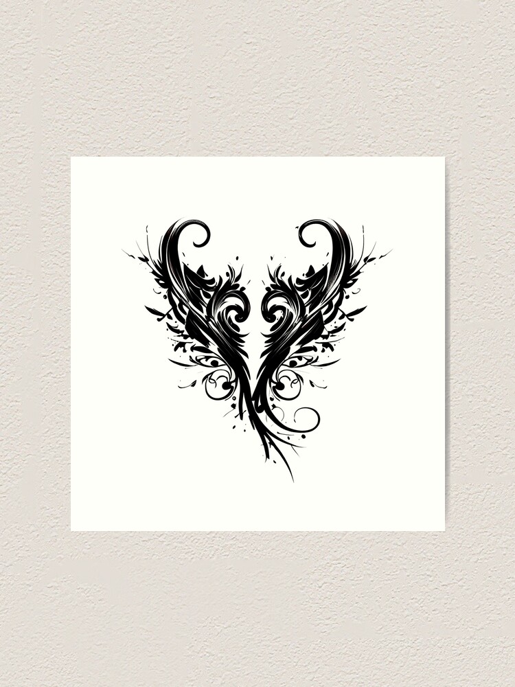 Free vector angel wings tribal tattoo 15737052 Vector Art at Vecteezy