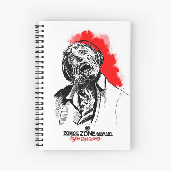 Zombie with Headphones - Zombie Zone Germany Spiral Notebook