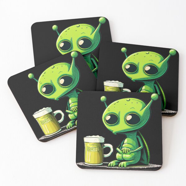 Item preview,  ET Alien Drinking Beer designed and sold by helrisoniart182.