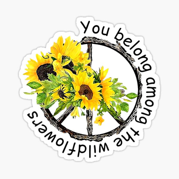 You Belong Among the Wildflowers Sticker, Cute Flower Stickers for  Hydroflask Water Bottle, Lyrics Decal for Plant Moms or Nature Lovers