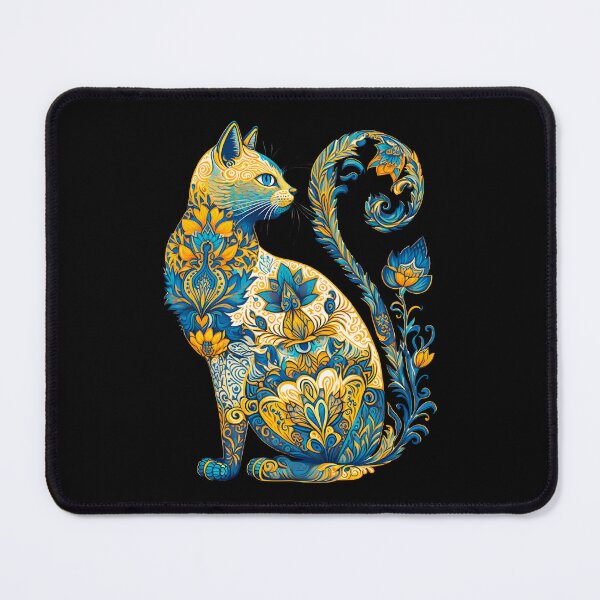 Item preview, Ukrainian Cat Floral Vintage Ukraine Flag & Vyshyvanka designed and sold by SecretDicer.