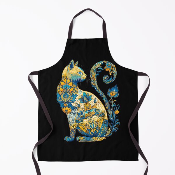 Item preview, Ukrainian Cat Floral Vintage Ukraine Flag & Vyshyvanka designed and sold by SecretDicer.