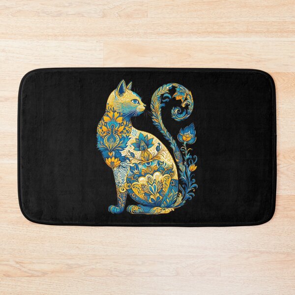 Item preview, Ukrainian Cat Floral Vintage Ukraine Flag & Vyshyvanka designed and sold by SecretDicer.