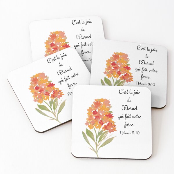 Item preview, Flowers accompanied by the verse It is the joy of the Lord... designed and sold by RoseMarypaint.