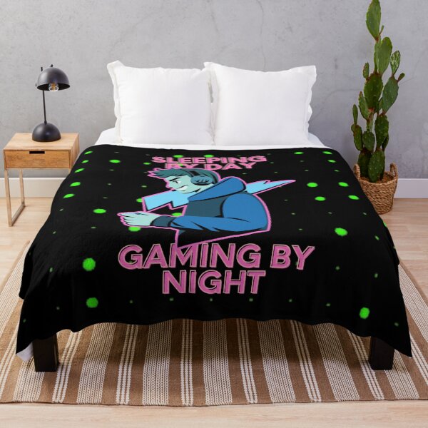 Item preview, Sleeping By Day Gaming By Night-Gaming Addict designed and sold by letsgetinspired.