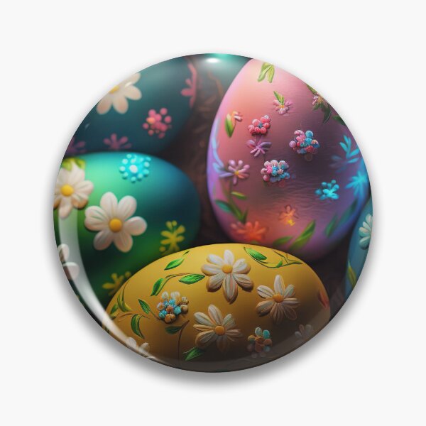Artikelvorschau, Easter eggs with flowers pattern design, vintage colors and luminous light 12 entworfen und verkauft von jetaiart.