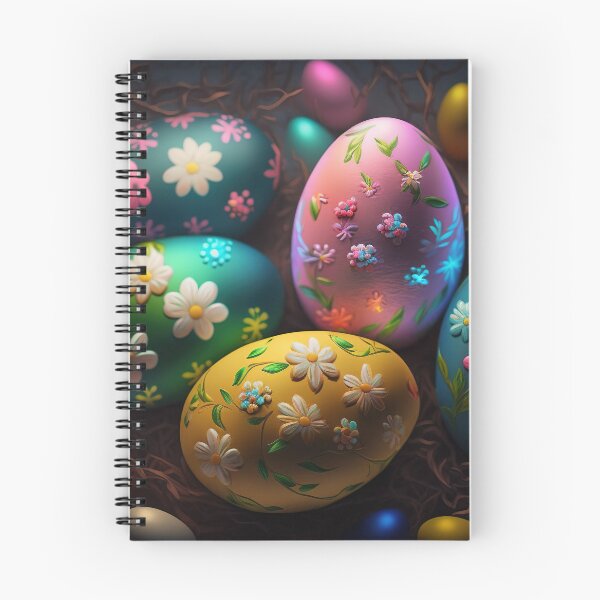 Item preview, Easter eggs with flowers pattern design, vintage colors and luminous light 12 designed and sold by jetaiart.