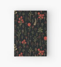 Cuaderno de tapa dura Estampado Floral / Botánico Verde, Rojo-Naranja y Negro
