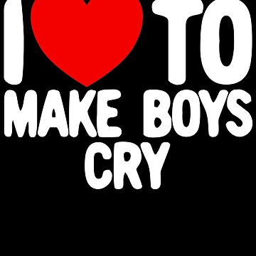Imagen de la obra I Love To Make Boys Cry Toddler Valentines Outfit Girls Gear de DynamicDesign