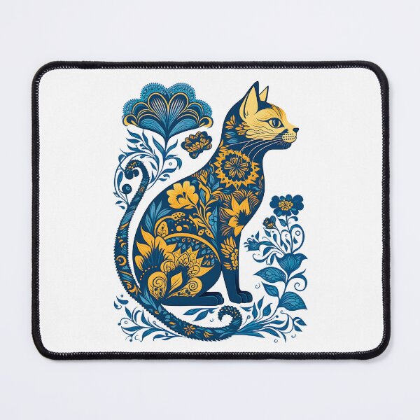 Item preview, Ukraine Cat Floral Vintage Ukrainian Flag & Vyshyvanka designed and sold by SecretDicer.