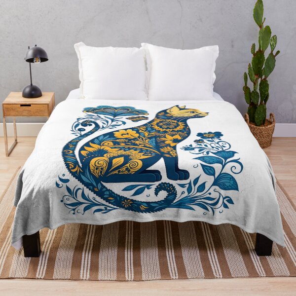 Item preview, Ukraine Cat Floral Vintage Ukrainian Flag & Vyshyvanka designed and sold by SecretDicer.