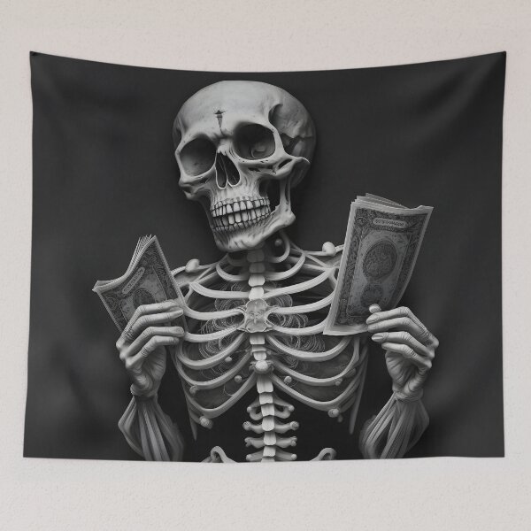 Item preview, Skeleton With Money designed and sold by AgitProPrints.