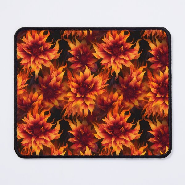 Item preview, Flaming Flowers Double Layered Pattern designed and sold by AI Creations ⭐⭐⭐⭐⭐.