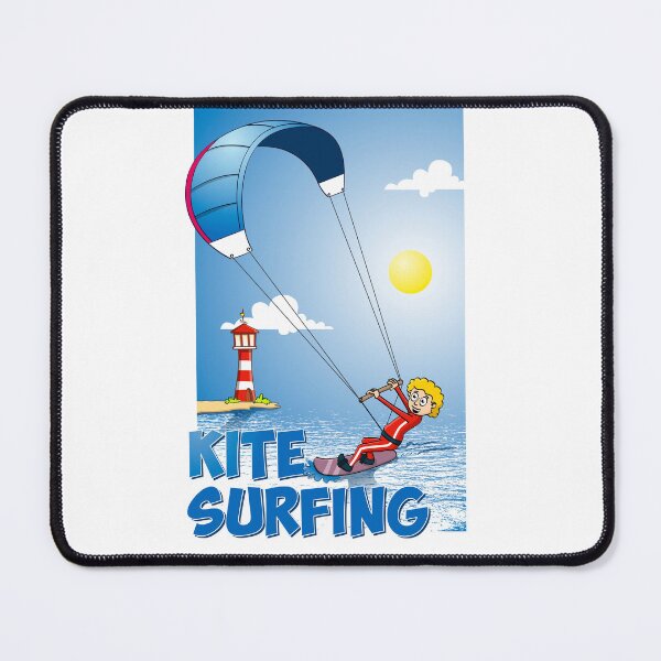 Item preview, Funny and colorful kite surfing "cartoon style" illustration.  designed and sold by Stef Ringoot, cartoons and illustrations.