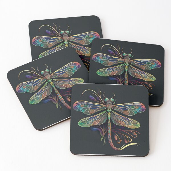Item preview, Art Nouveau Colorful Painted Dragonfly designed and sold by PaperieJennifer.