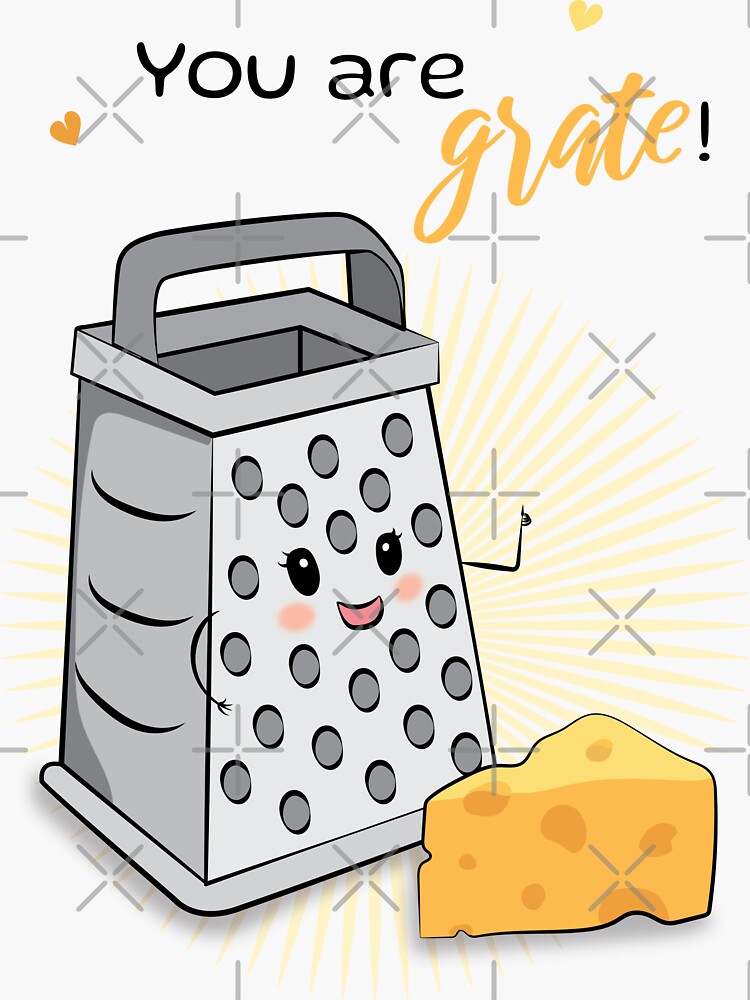 You are grate You are great Funny Pun Joke Sticker