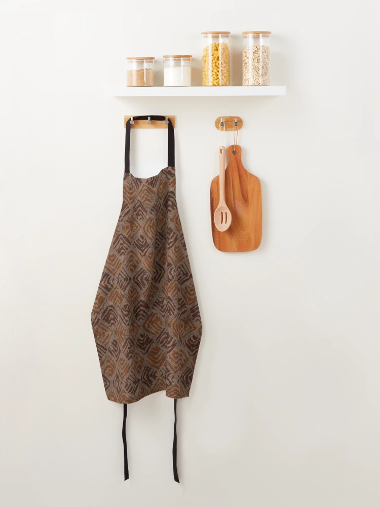 Thumbnail 4 of 6, Apron, Abstract Earth Tone Pattern designed and sold by hellcom.