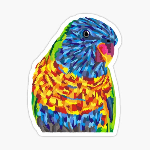 Colours under the Rainbow Lorikeet Sticker