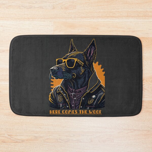 Item preview, Here Comes The Woof - Cool Dog With Shades and Coat designed and sold by candlewithhare.