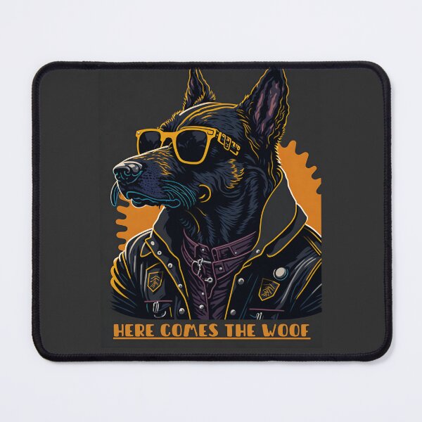 Item preview, Here Comes The Woof - Cool Dog With Shades and Coat designed and sold by candlewithhare.
