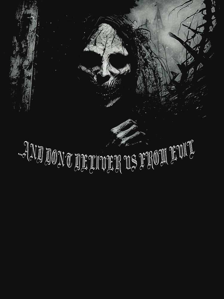 Scary face, and don't deliver us from evil, dsbm, black metal Essential  T-Shirt for Sale by SvarunPogani