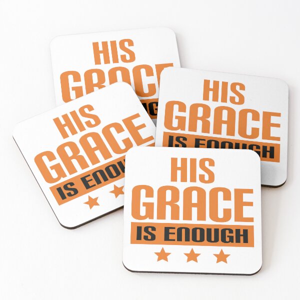 Aperçu de l'œuvre T-shirt, autocollant et logo His Grace Is Enough créée et vendue par Billium Halder.