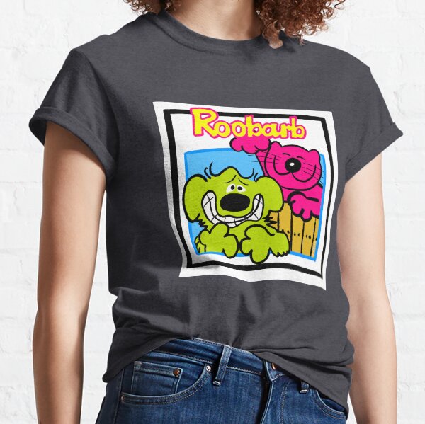 Vista previa del artículo con la obra «Roobarb y Natillas Retro 1980», diseñado y vendido por FunnehGacha.