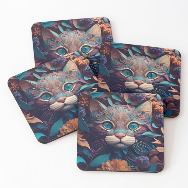 Item preview, Colorful Cute kitty and Flowers designed and sold by beluxe.