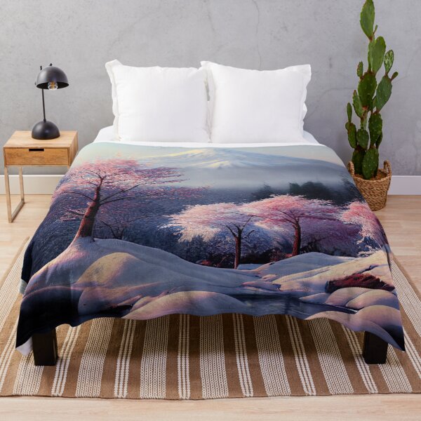 Item preview, hyper-realistic pink mountains: Mountain Landscape designed and sold by Amalie A.