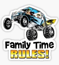 Dune Buggy Family Time Rules Sticker