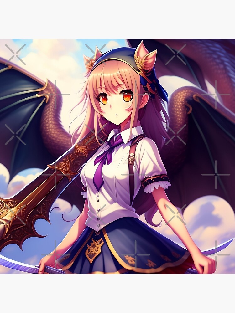 Kawaii dragon girl: anime monster character [Artist: Hitokuirou] - Original  anime characters - Waifu Clan [anime pics & digital art]