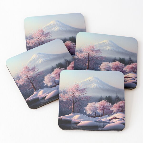Item preview, hyper-realistic pink mountains: Mountain Landscape designed and sold by Amalie A.