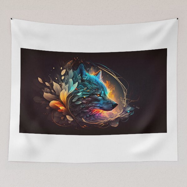 Item preview, Abstract Wolf Face Art  designed and sold by PeteRascal.