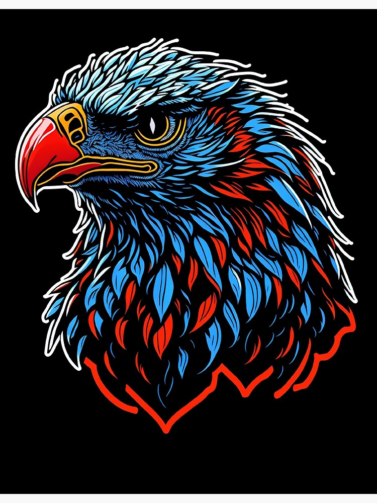 Sticker Tête Aigle - Autocollant Tête Aigle