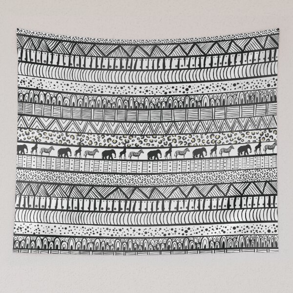 Item preview, Black White Tribal African Pattern designed and sold by NdesignTrend.