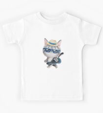 Musician cat Kids Tee
