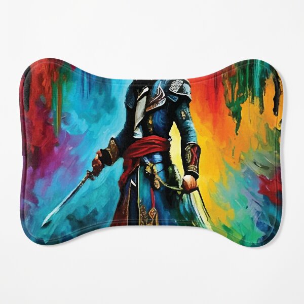 Multi Color Painting of Assassins' Creed Dog Mat