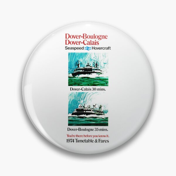 Item preview, HOVERCRAFT TIMETABLE - DOVER to CALAIS 1974 designed and sold by ThrowbackAds.