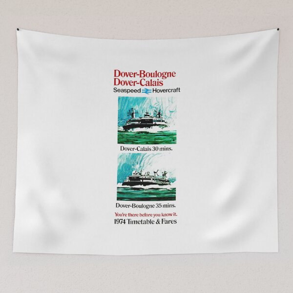 Item preview, HOVERCRAFT TIMETABLE - DOVER to CALAIS 1974 designed and sold by ThrowbackAds.