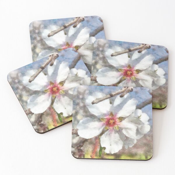 Item preview, Almond Blossom Study Watercolor Painting designed and sold by taiche.